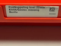 Eindkoppeling knel 22 mm kiwa/gastec messing bonfix - partij - afbeelding 3 van  3