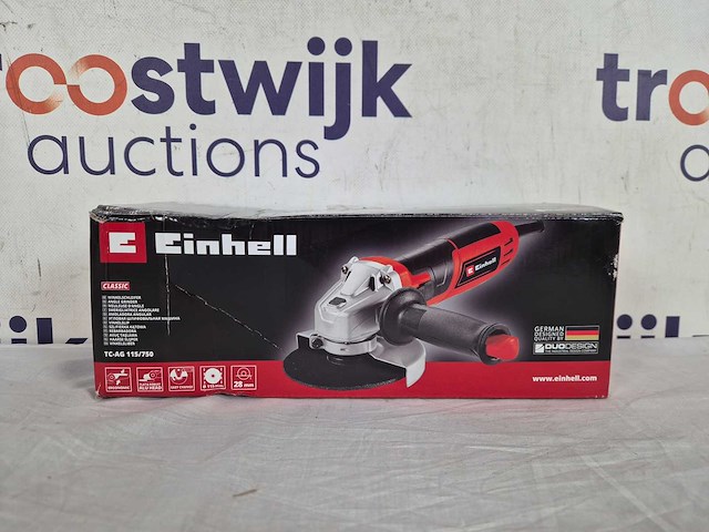 Einhell haakse slijper tc-ag 115/750 - 750 w - onbelast toerental: 11.000 t/min - ø115 mm - excl. slijpschijf - afbeelding 2 van  2