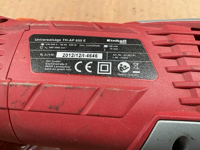 Einhell th-ap 650e power saw - afbeelding 5 van  6