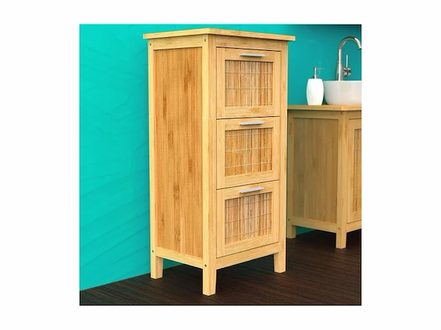 Eisl bamboe wastafel onderkast ca. 42 x 82 x 30 cm - afbeelding 4 van  5