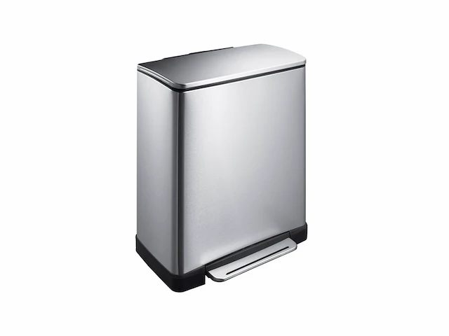 Eko - e-cube pedaalemmer 50 liter - stainless steel plastic - mat rvs - afbeelding 1 van  4