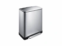 Eko - e-cube pedaalemmer 50 liter - stainless steel plastic - mat rvs - afbeelding 1 van  4
