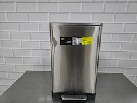 Eko - e-cube step bin 40 liter - rvs pedaalemmer - afbeelding 1 van  5