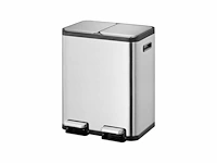 Eko - ecocasa 1 pedaalemmer 30+30 liter - mat rvs - afbeelding 1 van  2