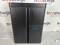 Eko - mirage plus sensor recycler 30+15+15 liter - powder coated steel plastic - zwart - prullenbak - afbeelding 2 van  2
