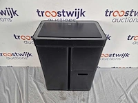 Eko - mirage plus sensor recycler 30+15+15 liter - powder coated steel plastic - zwart - prullenbak - afbeelding 2 van  3