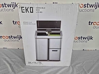 Eko - mirage plus sensor recycler 30+15+15 liter - stainless steel plastic - mat rvs - prullenbak - afbeelding 2 van  2