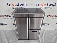 Eko - mirage plus sensor recycler 30+15+15 liter - stainless steel plastic - mat rvs - prullenbak - afbeelding 2 van  2