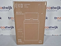 Eko - mirage x sensor bin 80 liter - stainless steel - mat rvs - afbeelding 2 van  2