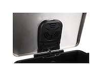 Eko europe e-cube step bin rechthoekige roestvrijstalen zwarte prullenbak 40l - afbeelding 3 van  3