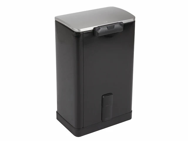 Eko europe ecube step bin 40l rechthoekige roestvrijstalen prullenbak - afbeelding 1 van  4