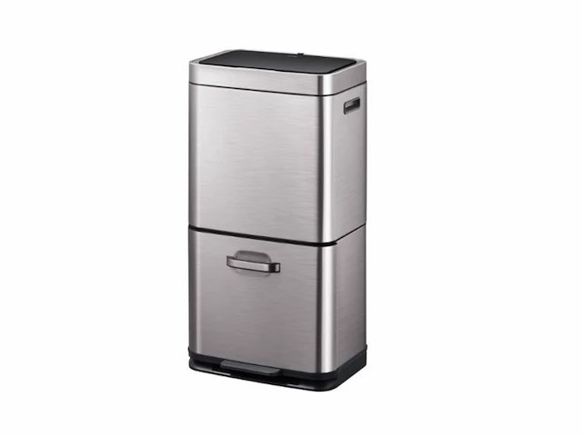 Eko himalaya recycler sensor bin 35+25 liter stainless steel plastic grijs, mat rvs - afbeelding 1 van  1