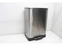 Eko neo-cube prullenbak 28+18 ltr stainless steel mat rvs - afbeelding 1 van  2