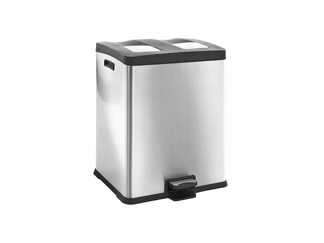 Eko rejoice prullenbak 2 x 30 l mat rvs voor afvalscheiding - afbeelding 4 van  6