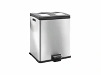 Eko rejoice prullenbak 2 x 30 l mat rvs voor afvalscheiding - afbeelding 4 van  6