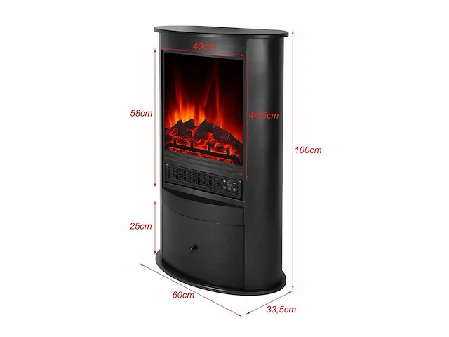 El fuego - wien - sfeerhaard zwart. - afbeelding 2 van  4