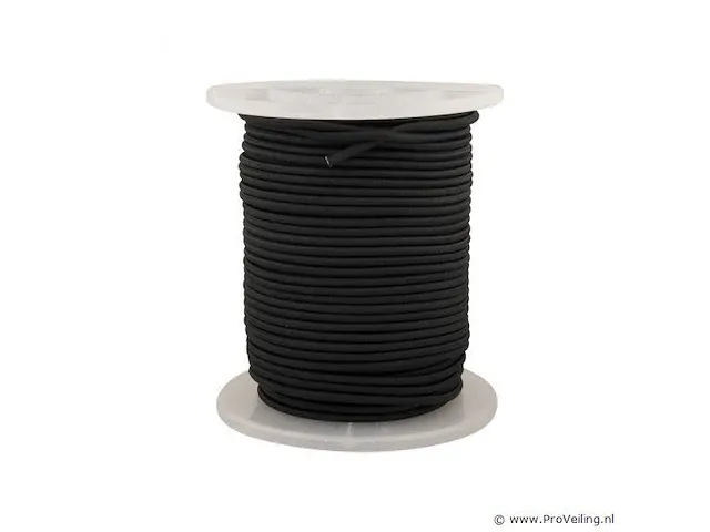 Elastiek 6 mm. zwart 100 meter - afbeelding 1 van  1