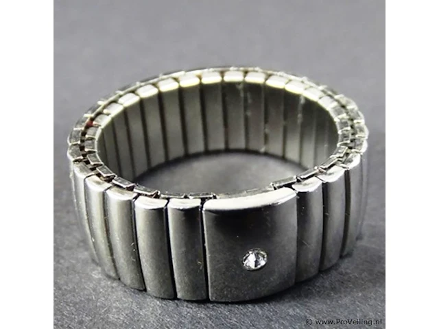 Elastische ring met steen - afbeelding 2 van  3