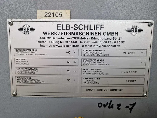 Elb - smart bd10 - vlakslijpmachine - 2011 - afbeelding 2 van  22