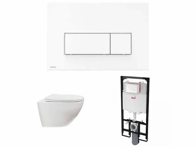 Elberti - toiletset compleet | wandcloset | bedieningspaneel | inbouwreservoir - afbeelding 1 van  6