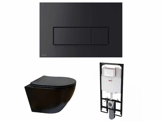 Elberti - toiletset compleet | wandcloset | bedieningspaneel | inbouwreservoir - afbeelding 2 van  7