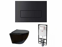 Elberti - toiletset compleet | wandcloset | bedieningspaneel | inbouwreservoir - afbeelding 2 van  7