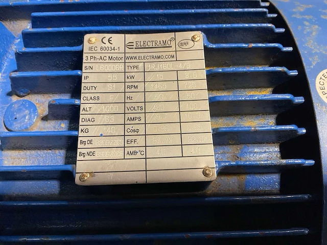 Electramo 1rj160l-4/8 elektromotor - afbeelding 6 van  6
