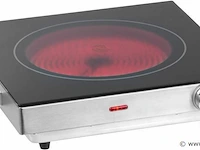 Electric infrared - digitaal - single/double - oververhitting protection - ceramic glass hob - single hotplate - double hob top - mini hob ​​- 2000 w - afbeelding 4 van  4