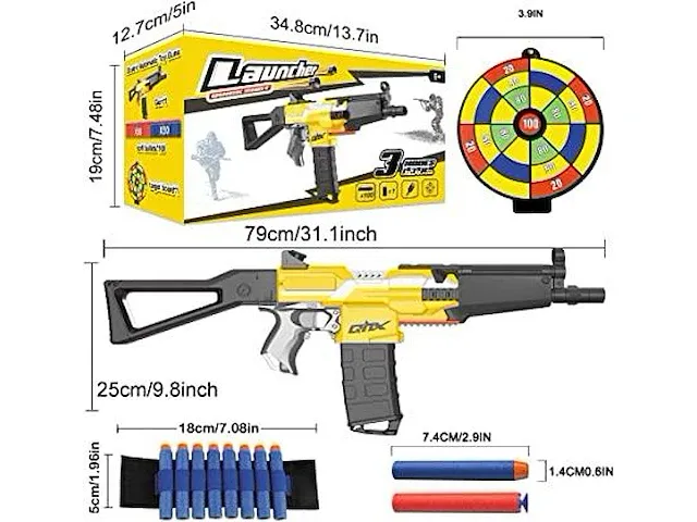 Electrisch pistool m5 voor nerf darts - afbeelding 2 van  3