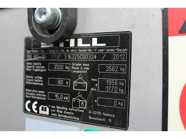Electrische heftruck still type rx60-35. bouwjaar 2012. afgelezen urenstand 7318. - afbeelding 6 van  8