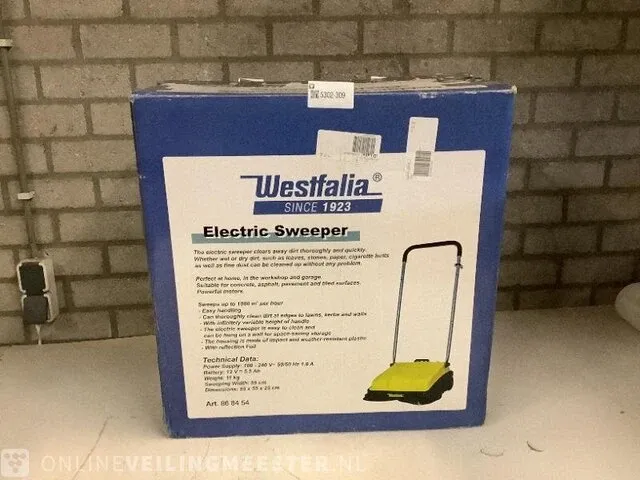 Electrische veger westfalia, 868454, geel/zwart - afbeelding 2 van  3