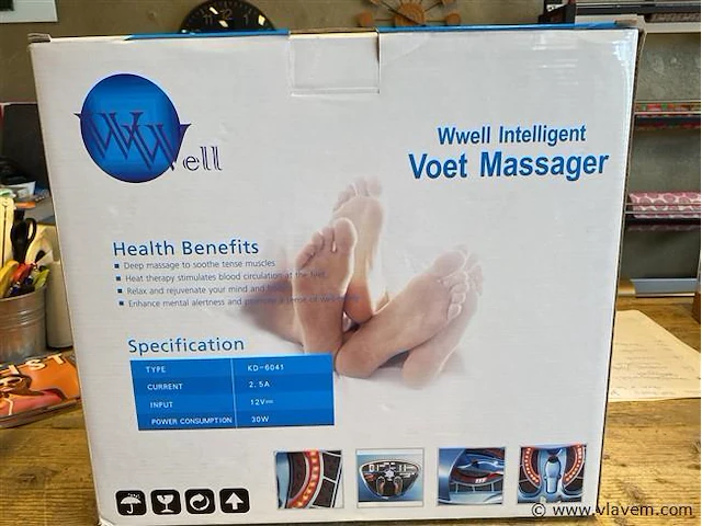 Electrische voetmassage wwell intelligent kd-6041 - afbeelding 1 van  2
