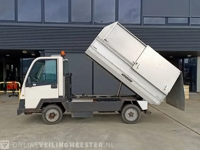 Electro voertuig spykstaal, kipper veegvuilopbouw, bouwjaar 2010 - afbeelding 9 van  31