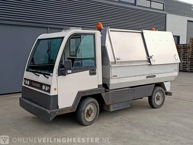 Electro voertuig spykstaal, kipper veegvuilopbouw, bouwjaar 2010 - afbeelding 1 van  31