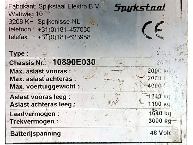 Electro voertuig spykstaal, kipper veegvuilopbouw, bouwjaar 2010 - afbeelding 25 van  31