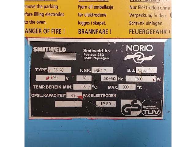 Electrokast inclusief bakoven, smitbeld, es 40, 1995 - afbeelding 10 van  12