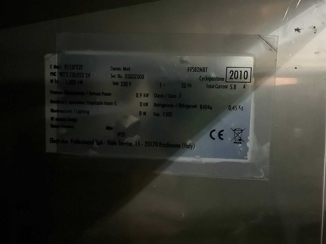 Electrolux rs13fx2f dubbeldeurs vrieskast - afbeelding 5 van  5
