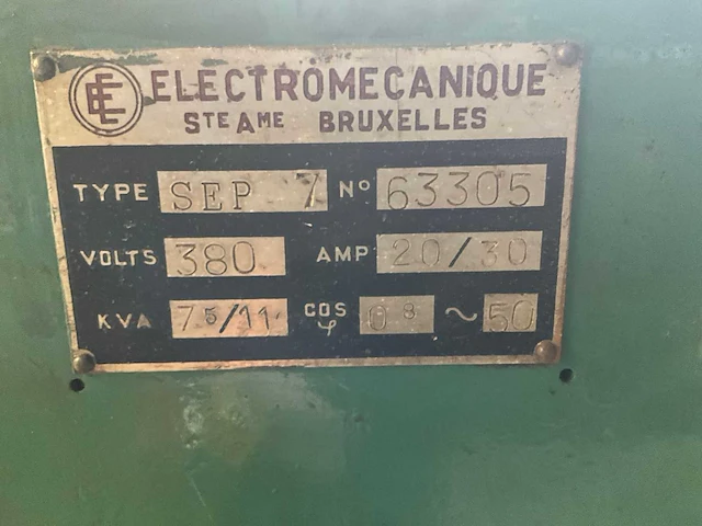 Electromecanique bruxelles sep7 puntlasmachine - afbeelding 11 van  14