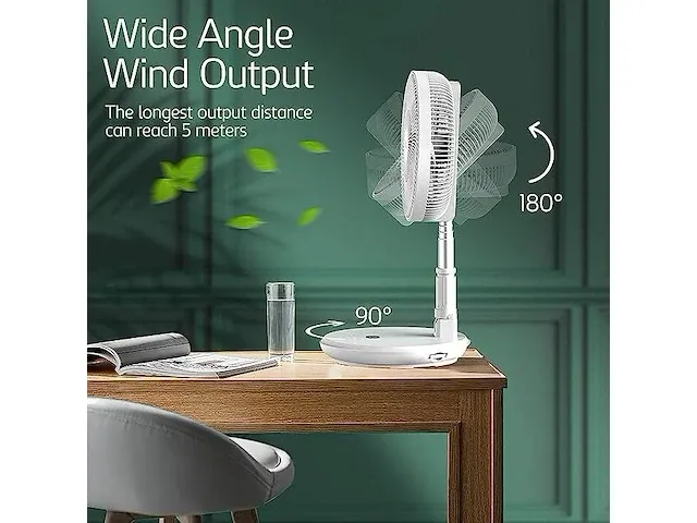 Elegear qz-011 accu staande opvouwbare ventilator - afbeelding 5 van  6