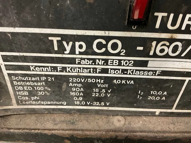 Elektra -beckum co 2 -160 / 30 t mig lasapparaat - afbeelding 5 van  6