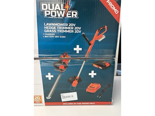 Elektrisch tuingereedschap complete set dual power, powdpgbox25 - afbeelding 2 van  2