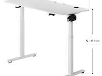 Elektrisch verstelbaar bureau / sta zit bureau - 120 x 60 cm - wit - afbeelding 13 van  15
