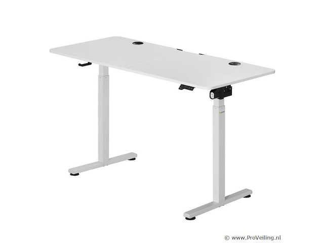 Elektrisch verstelbaar bureau / sta zit bureau - 120 x 60 cm - wit - afbeelding 1 van  15