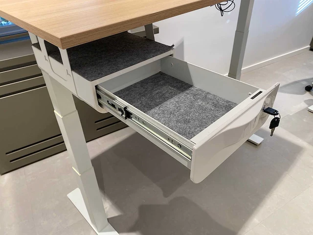 Elektrisch zit-sta bureau 160x80 met lade - afbeelding 4 van  26