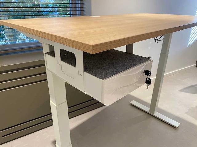 Elektrisch zit-sta bureau 160x80 met lade - afbeelding 3 van  26
