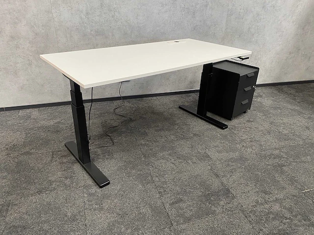Elektrisch zit-sta bureau 160x80 met ladeblok - afbeelding 6 van  18