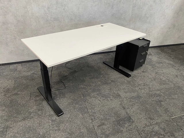 Elektrisch zit-sta bureau 160x80 met ladeblok - afbeelding 7 van  18