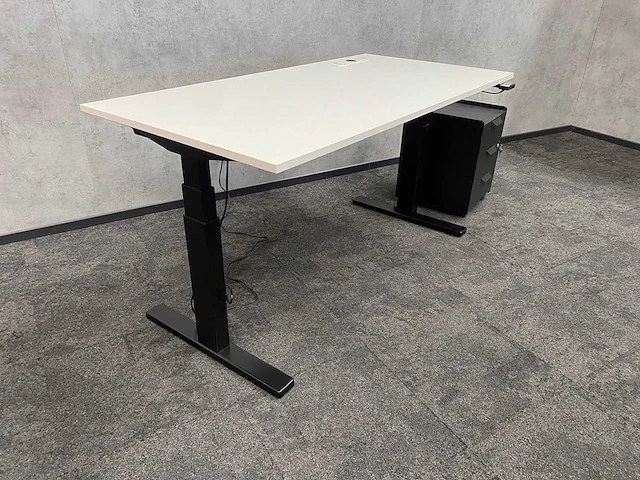 Elektrisch zit-sta bureau 160x80 met ladeblok - afbeelding 8 van  18