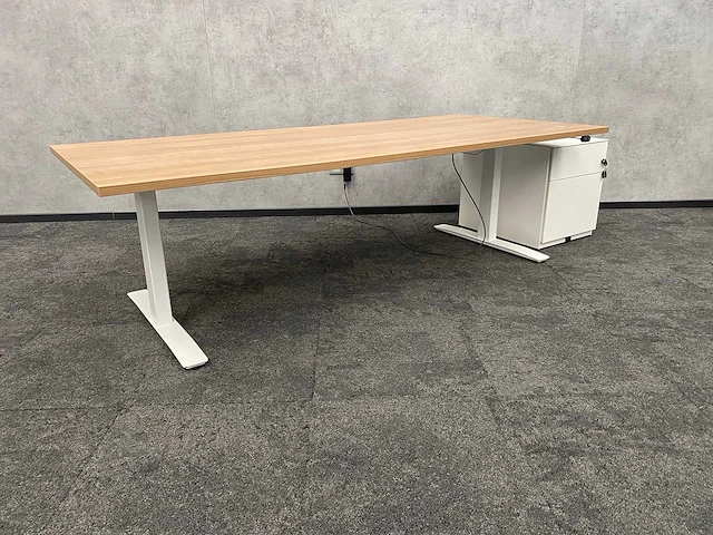 Elektrisch zit-sta bureau 200x90 met ladeblok - afbeelding 4 van  15