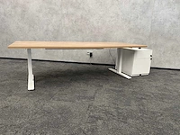 Elektrisch zit-sta bureau 200x90 met ladeblok - afbeelding 5 van  15
